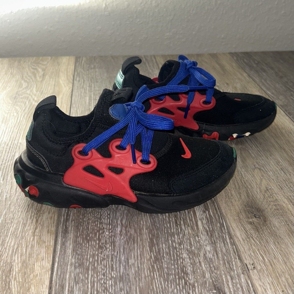 Nike Kids React Presto CD8140-001 Black Running Shoes Sneakers US Size 13C Youth